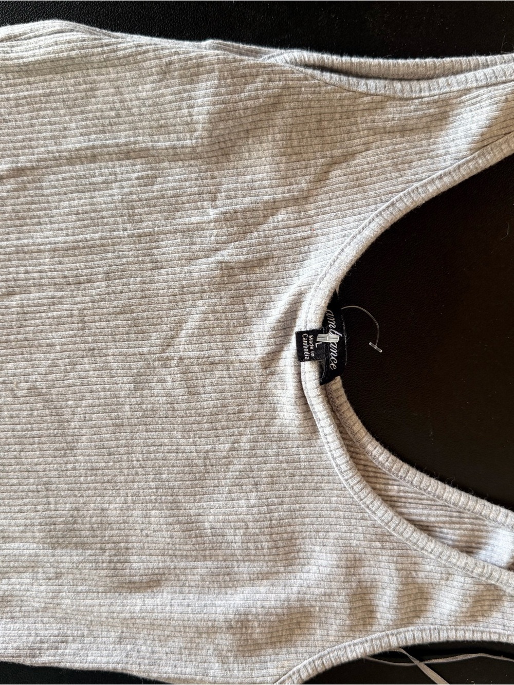 Brandy Melville Ribbed Tank Top dress in Light Gray